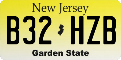 NJ license plate B32HZB