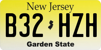 NJ license plate B32HZH
