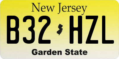 NJ license plate B32HZL