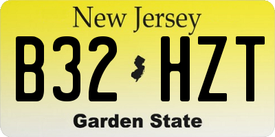 NJ license plate B32HZT