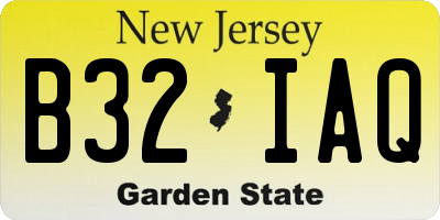 NJ license plate B32IAQ