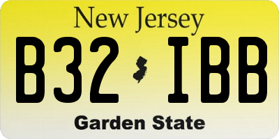 NJ license plate B32IBB