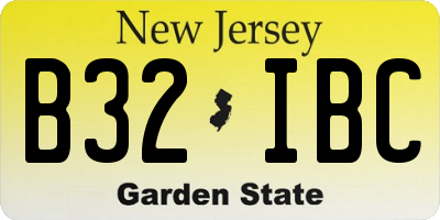 NJ license plate B32IBC