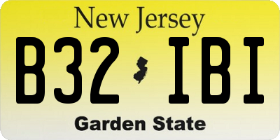 NJ license plate B32IBI