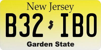 NJ license plate B32IBO