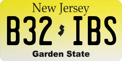 NJ license plate B32IBS