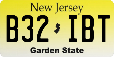 NJ license plate B32IBT