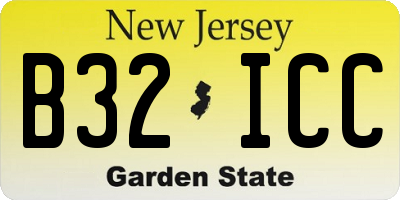 NJ license plate B32ICC