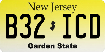 NJ license plate B32ICD