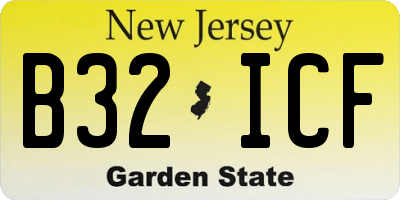NJ license plate B32ICF