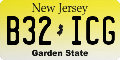 NJ license plate B32ICG