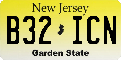 NJ license plate B32ICN