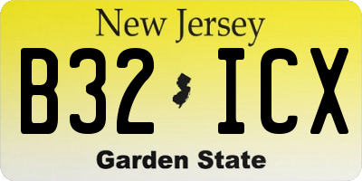 NJ license plate B32ICX