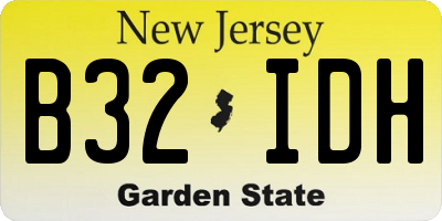 NJ license plate B32IDH