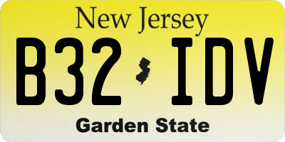 NJ license plate B32IDV