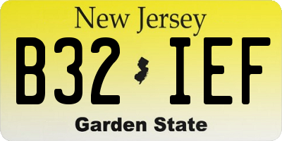 NJ license plate B32IEF