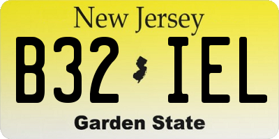 NJ license plate B32IEL