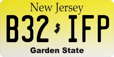 NJ license plate B32IFP