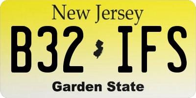 NJ license plate B32IFS
