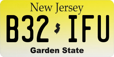NJ license plate B32IFU