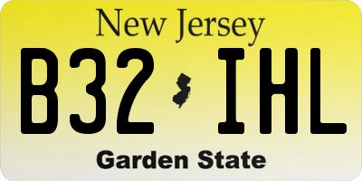 NJ license plate B32IHL