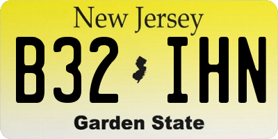 NJ license plate B32IHN