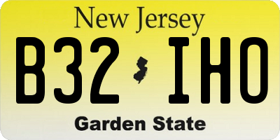 NJ license plate B32IHO
