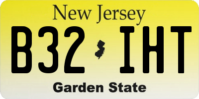 NJ license plate B32IHT