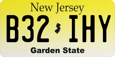 NJ license plate B32IHY