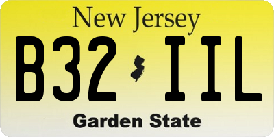 NJ license plate B32IIL