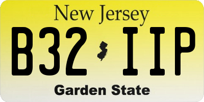 NJ license plate B32IIP