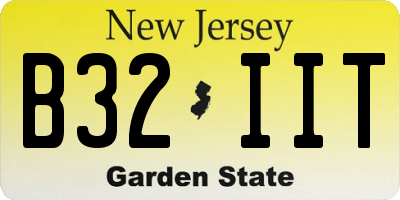 NJ license plate B32IIT