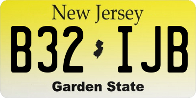 NJ license plate B32IJB