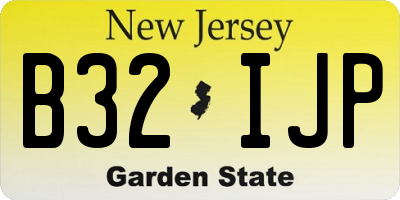 NJ license plate B32IJP