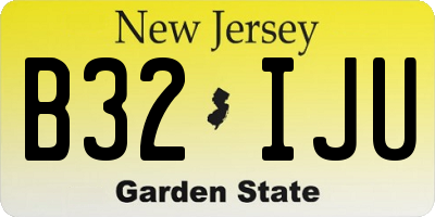 NJ license plate B32IJU