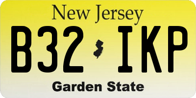 NJ license plate B32IKP