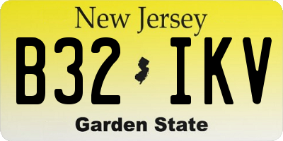 NJ license plate B32IKV