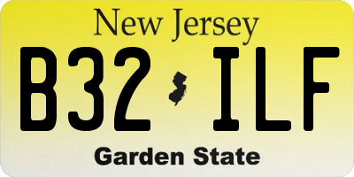 NJ license plate B32ILF