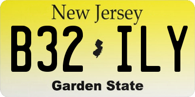NJ license plate B32ILY