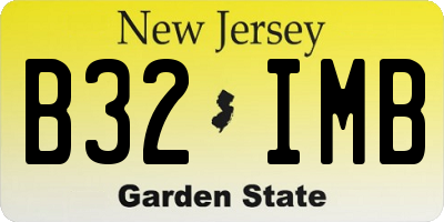 NJ license plate B32IMB