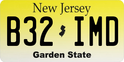 NJ license plate B32IMD