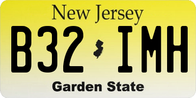 NJ license plate B32IMH