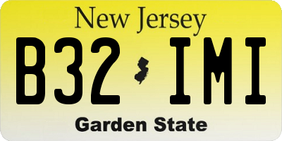 NJ license plate B32IMI