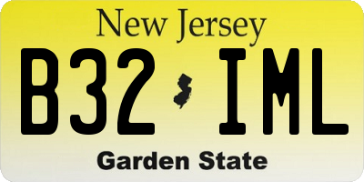 NJ license plate B32IML