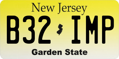 NJ license plate B32IMP