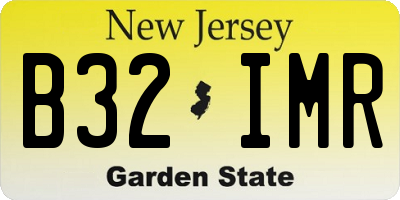 NJ license plate B32IMR