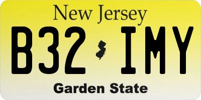NJ license plate B32IMY