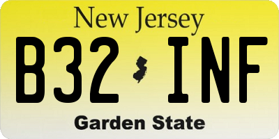 NJ license plate B32INF