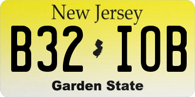 NJ license plate B32IOB