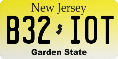 NJ license plate B32IOT